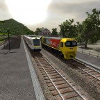 VT 612 der Hrvatske željeznice neben Kiwi-Rail DL Class