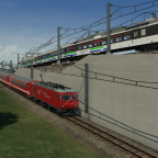 Bahnhofsausfahrt Reiden, ein Regio der FO kreuzt den Voralpen-Express richtung Luzern