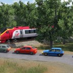 Class 220 by the crossing