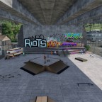 Skatepark under a viaduct. // Skatepark unter einem Viadukt.