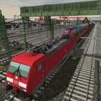 Güterzug für Bergisch Gladbach und Holz Zug beim Umschlagbahnhof