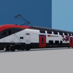 Restaurant, Familien Wagen und 1. Klasse im Dosto der SBB