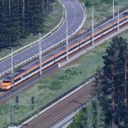 Modifizierter TGV Sud-Est bei Testfahrten auf deutscher Neubaustrecke