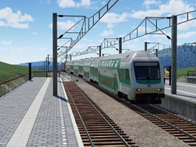 Regionalbahn bei der Ausfahrt