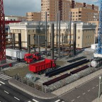 Baustelle + Plattenbausiedlung