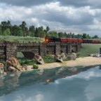 The mixed freight train running on the adriatic line