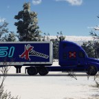 Freightliner near the mountain