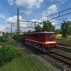 242 143 durchfährt den Werksbahnhof des VEG Getreidewirtschaft