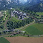 Neue Alpenkarte. Übersicht Stahlwerk 1+2.