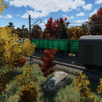 Russian railways in autumn. 1995.