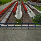 Schönheider Brücke mit Blick auf den Ahlem Zentralbahnhof.