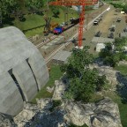 Am neuen Tunnel wird geschuftet.