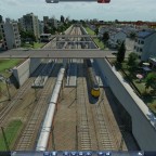 Trains in a gutter