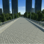 Der neue ZOB von der Fußgängerbrücke die über das Ufer führt