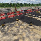 Tagebau Kohleverladung