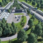Keilbahnhof in Minden Blickrichtung Nord