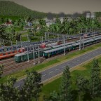 InterRegio Strecke (IR-01) Zwischenbahnhof mit Abstellgleis