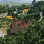 Blick von der Grefenburg - Altstetten (Fikiv) auf das Land