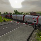 Güter Zug am BÜ