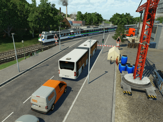 Bahnübergang an der Regionalstrecke