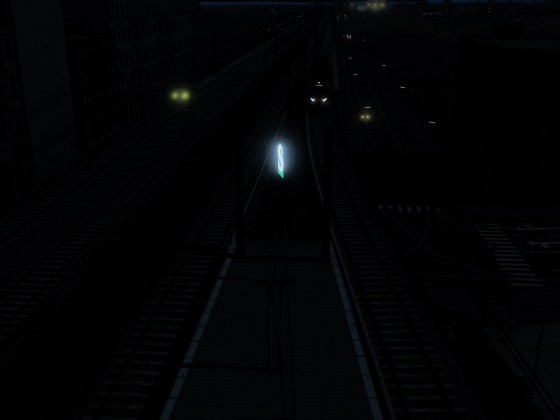 S-Bahn bei Nacht