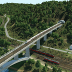 Die Schnellfahrstrecke bei Coswig