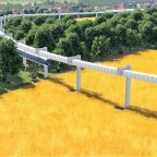 Prestigeprojekt Schwebebahn (Monorail) in Freifeld zwischen Flughafen und Messe 7/8