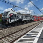BR 193 RAIL FORCE ONE mit einem Autozug
