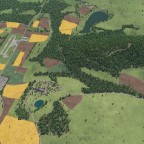 Vogelperspektive auf den Regionalflugplatz und seine Umgebung