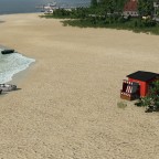 Am unbelebten Strand