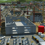 Großbaustelle mit Blick auf das Bw