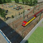 München-Projekt: Güterzug kurz vorm Umschlagbahnhof
