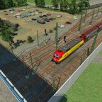 München-Projekt: Güterzug kurz vorm Umschlagbahnhof