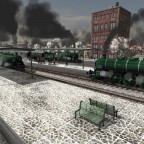 Schwarze Wolken über der Stadt