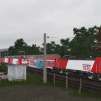 Zwischen dem Haltepunkt und dem ehemaligen Bahnhof...