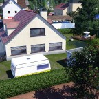 Da hat doch tatsächlich jemand die Borussen-Fahne im Garten gehisst: