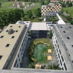Der Innenhof mit Weiher