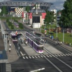 Knotenpunkt-Stadtzentrum mit Umsteigemöglichkeit zum Bus, Tram und U-Bahn