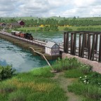 Die Schiffsbrücke von Furth