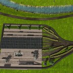 Betriebshof mit Depot aus der Vogelperspektive