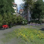Etwas verwilderter Park