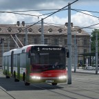 Innerhalb der Stadt verkehren auch Trolleybusse.
