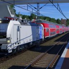 Railpool Vectorn mit Doppelstockwagen