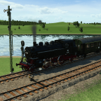 BR64 wartet am Signal auf Weiterfahrt