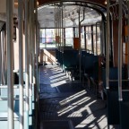 Blick nach hinten im Fahrschul-Triebwagen