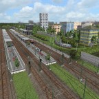 Züge und Tram in einem HBF auf Usedom in meiner LetsPlay-Map