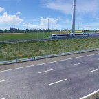 Schnellfahrstrecke vor der Burg Bärenfels
