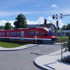 Lint auf Einfahrt in den Bahnhof "Boppart" (2.1.2024)