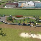 (go kart)bahn auf dem Spielplatz