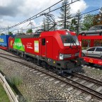BR 193 Das ist Grün mit LKW Walter Ganzzug